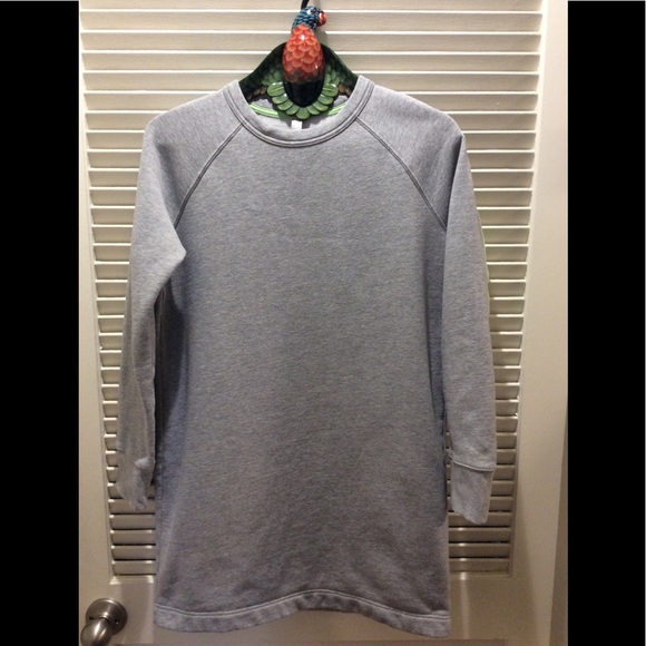Athleta round trip gray heather sweatshirt dress sz S - Picture 3 of 10